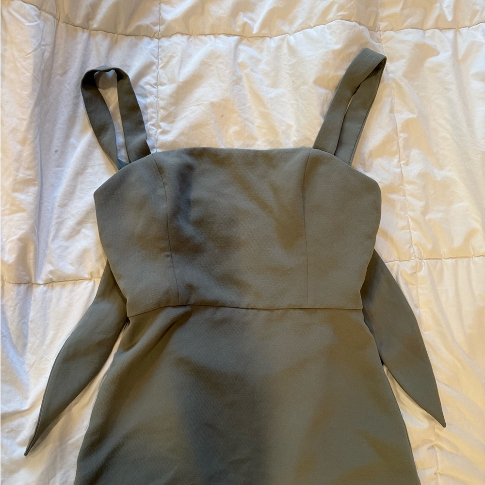 Wilfred Green Sheath Dress Square Neck Sleeveless